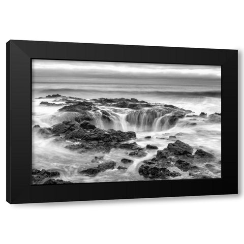Thors Well BW Black Modern Wood Framed Art Print by Hellmann, Stan