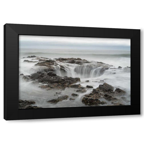 Thors Well Black Modern Wood Framed Art Print with Double Matting by Hellmann, Stan