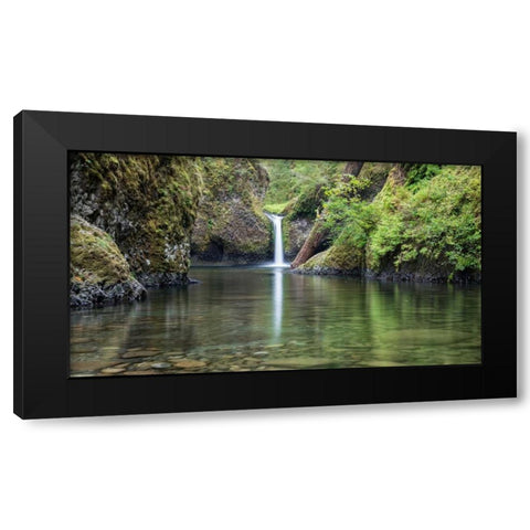 Punchbowl Falls Black Modern Wood Framed Art Print by Hellmann, Stan