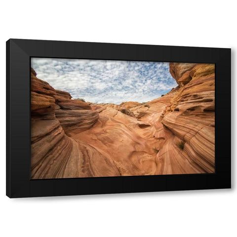Valley of Fire III Black Modern Wood Framed Art Print with Double Matting by Hellmann, Stan