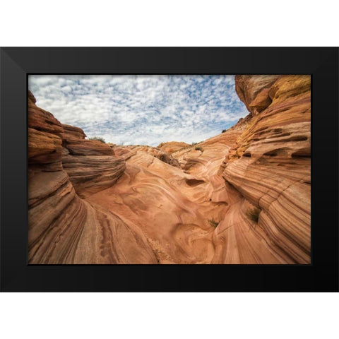 Valley of Fire III Black Modern Wood Framed Art Print by Hellmann, Stan