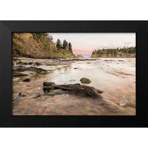Sunrise at Sunset Bay II Black Modern Wood Framed Art Print by Hellmann, Stan