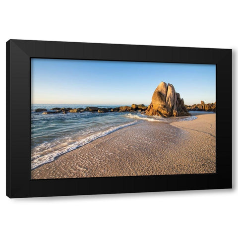 Whale Rock, Baja Black Modern Wood Framed Art Print with Double Matting by Hellmann, Stan