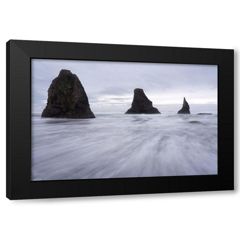 Bandon Black Modern Wood Framed Art Print by Hellmann, Stan