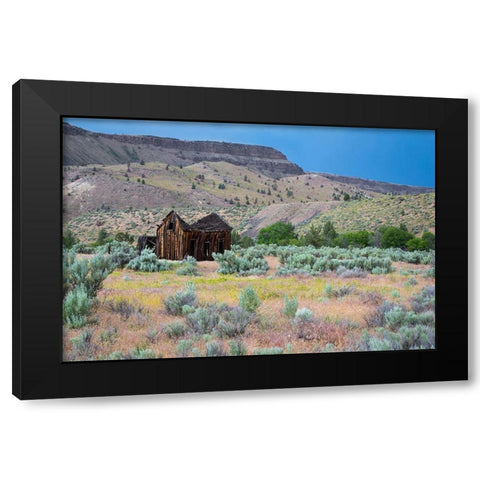 Burned Farmhouse Black Modern Wood Framed Art Print by Hellmann, Stan