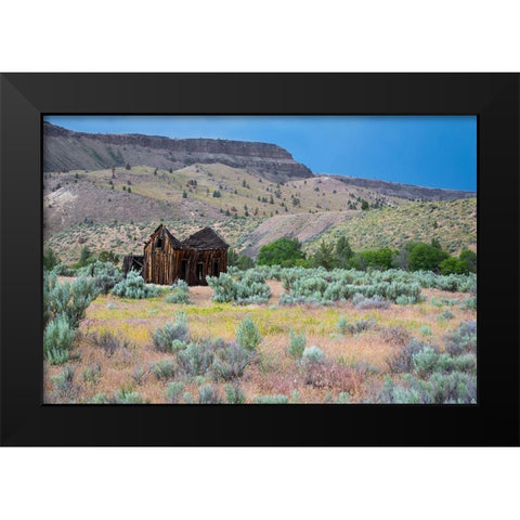 Burned Farmhouse Black Modern Wood Framed Art Print by Hellmann, Stan
