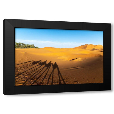 Merzouga Black Modern Wood Framed Art Print by Hellmann, Stan