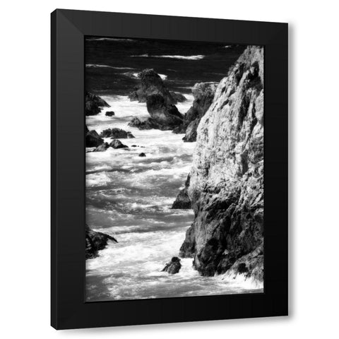 Garrapata Highlands 7 BW Black Modern Wood Framed Art Print with Double Matting by Hausenflock, Alan