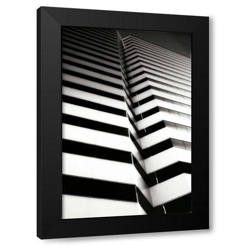 Geometric II Black Modern Wood Framed Art Print with Double Matting by Hausenflock, Alan