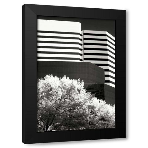 Geometric III Black Modern Wood Framed Art Print with Double Matting by Hausenflock, Alan