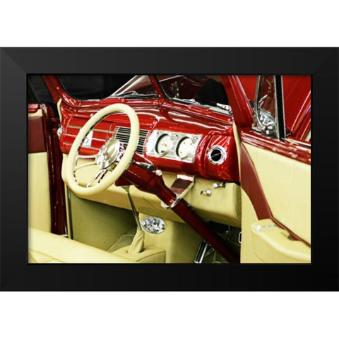 Candy Apple Dash Black Modern Wood Framed Art Print by Hausenflock, Alan