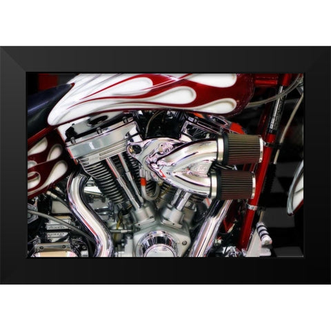 Twin Power II Black Modern Wood Framed Art Print by Hausenflock, Alan