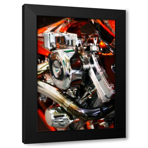 Custom Chopper I Black Modern Wood Framed Art Print by Hausenflock, Alan