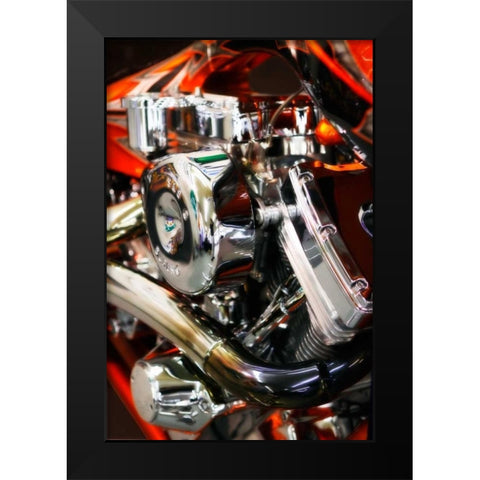 Custom Chopper I Black Modern Wood Framed Art Print by Hausenflock, Alan