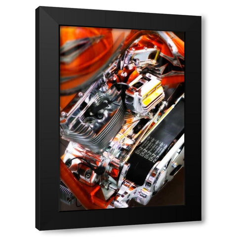 Custom Chopper II Black Modern Wood Framed Art Print by Hausenflock, Alan