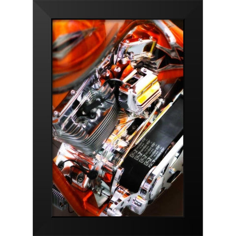 Custom Chopper II Black Modern Wood Framed Art Print by Hausenflock, Alan