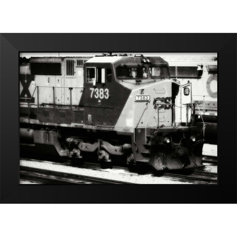 Engine 7383 Black Modern Wood Framed Art Print by Hausenflock, Alan