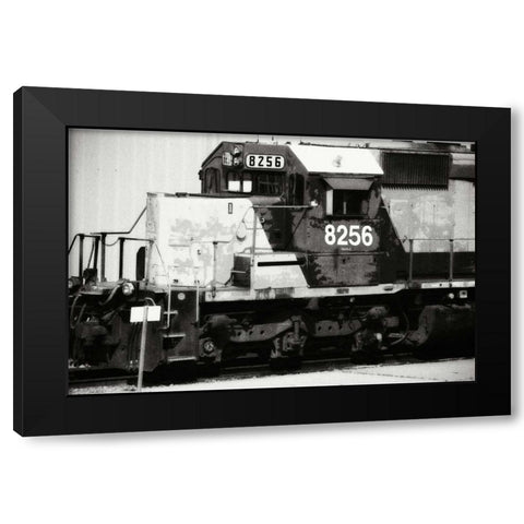 Engine 8256 Black Modern Wood Framed Art Print with Double Matting by Hausenflock, Alan
