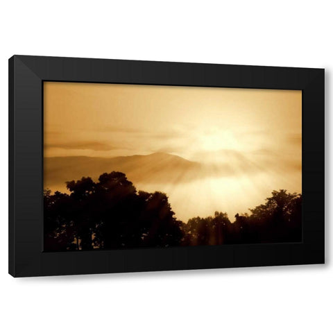 Distant Mountains I Black Modern Wood Framed Art Print by Hausenflock, Alan