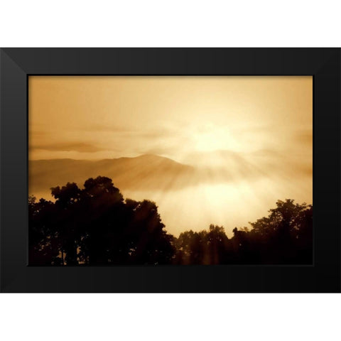 Distant Mountains I Black Modern Wood Framed Art Print by Hausenflock, Alan