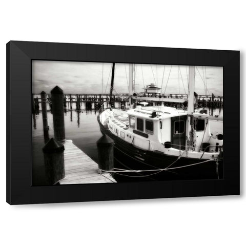 Cambridge Docks I Black Modern Wood Framed Art Print by Hausenflock, Alan