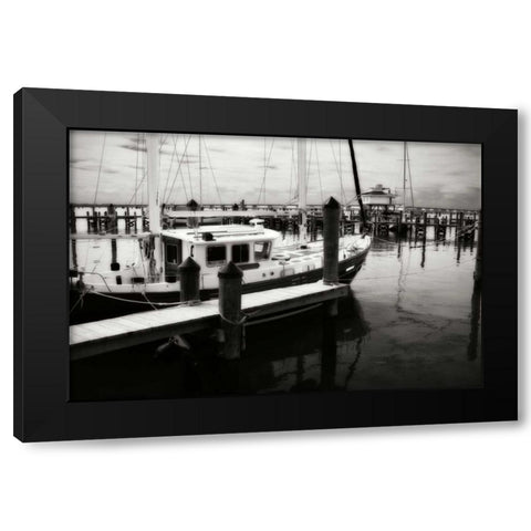 Cambridge Docks II Black Modern Wood Framed Art Print by Hausenflock, Alan