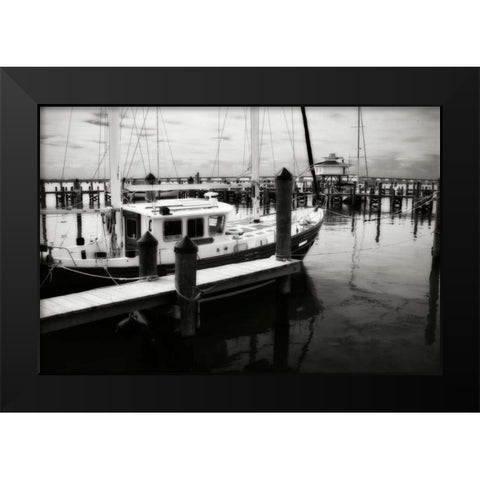 Cambridge Docks II Black Modern Wood Framed Art Print by Hausenflock, Alan