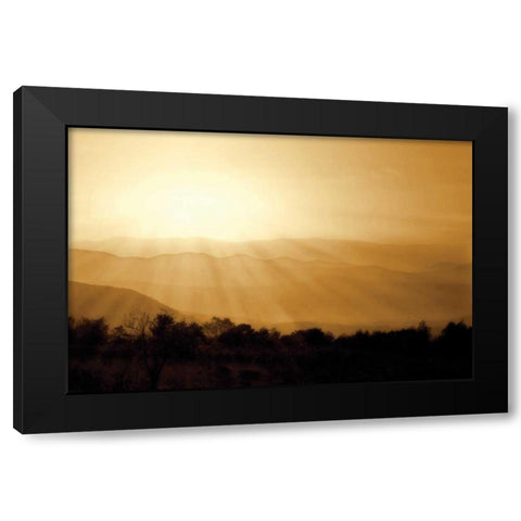 Distant Mountains II Black Modern Wood Framed Art Print with Double Matting by Hausenflock, Alan