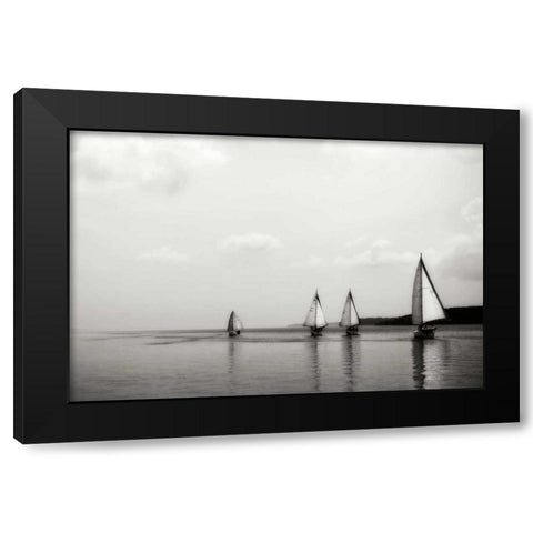 On the Potomac II Black Modern Wood Framed Art Print with Double Matting by Hausenflock, Alan