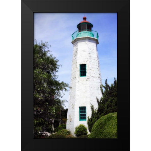 Old Point Comfort Light II Black Modern Wood Framed Art Print by Hausenflock, Alan