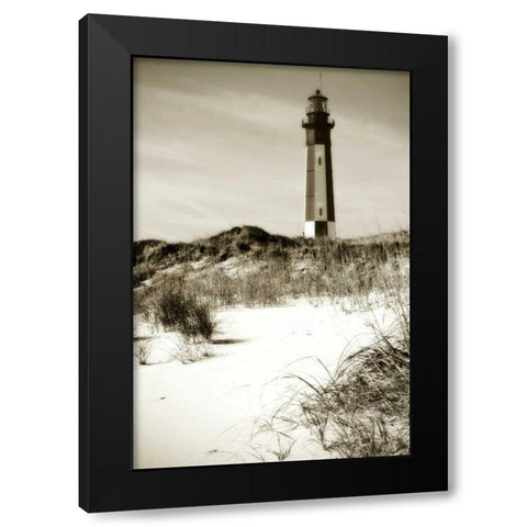 Cape Henry Light II Black Modern Wood Framed Art Print with Double Matting by Hausenflock, Alan