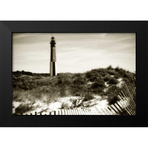 Cape Henry Light III Black Modern Wood Framed Art Print by Hausenflock, Alan