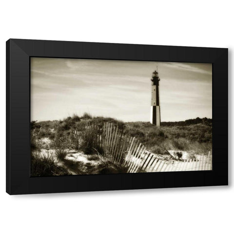 Cape Henry Light IV Black Modern Wood Framed Art Print with Double Matting by Hausenflock, Alan