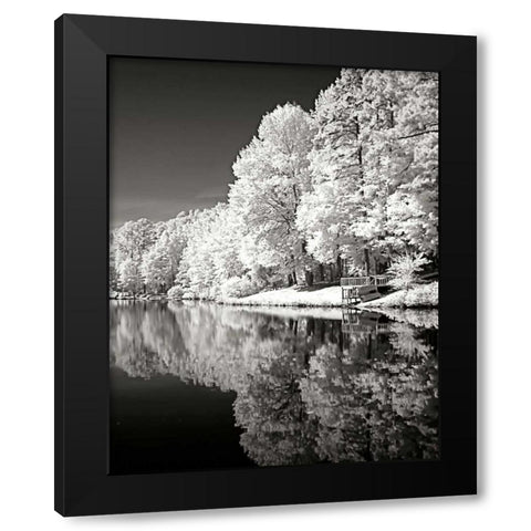 Ayers Lake BW III Black Modern Wood Framed Art Print by Hausenflock, Alan