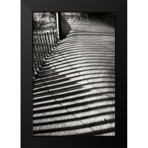Dunes Fence V Black Modern Wood Framed Art Print by Hausenflock, Alan