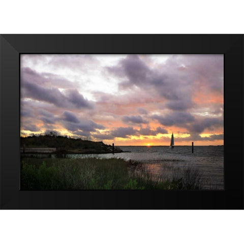East Bay Sunrise I Black Modern Wood Framed Art Print by Hausenflock, Alan