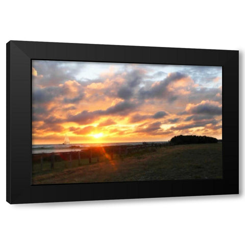 East Bay Sunrise III Black Modern Wood Framed Art Print by Hausenflock, Alan