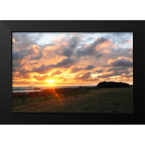 East Bay Sunrise III Black Modern Wood Framed Art Print by Hausenflock, Alan
