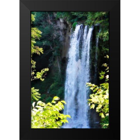 Falling Springs I Black Modern Wood Framed Art Print by Hausenflock, Alan