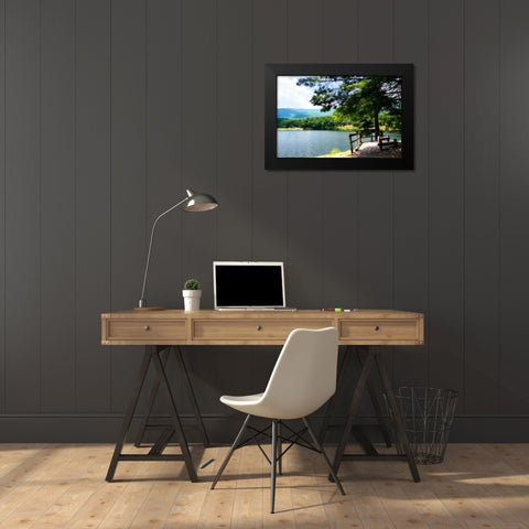 Douthat Lake II Black Modern Wood Framed Art Print by Hausenflock, Alan