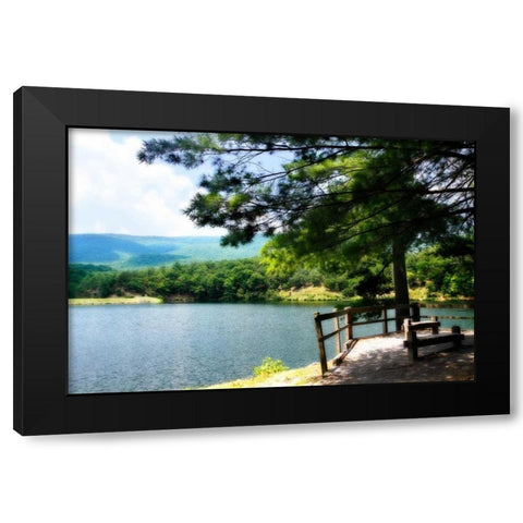 Douthat Lake II Black Modern Wood Framed Art Print by Hausenflock, Alan