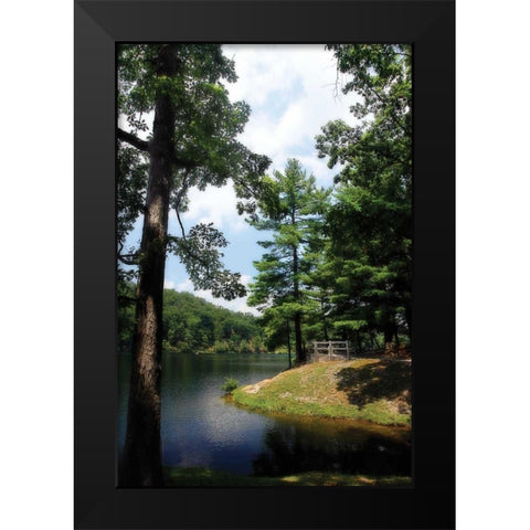 Douthat Lake III Black Modern Wood Framed Art Print by Hausenflock, Alan