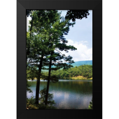 Douthat Lake IV Black Modern Wood Framed Art Print by Hausenflock, Alan