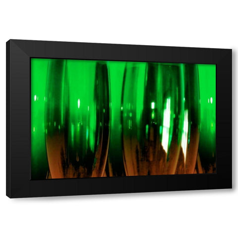 Wine Glasses I Black Modern Wood Framed Art Print with Double Matting by Hausenflock, Alan