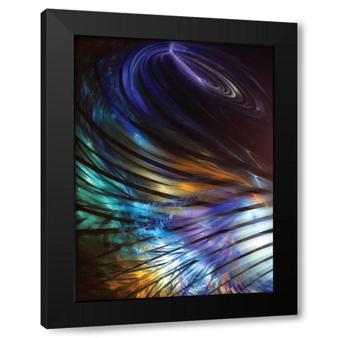 Plumage I Black Modern Wood Framed Art Print with Double Matting by Hausenflock, Alan