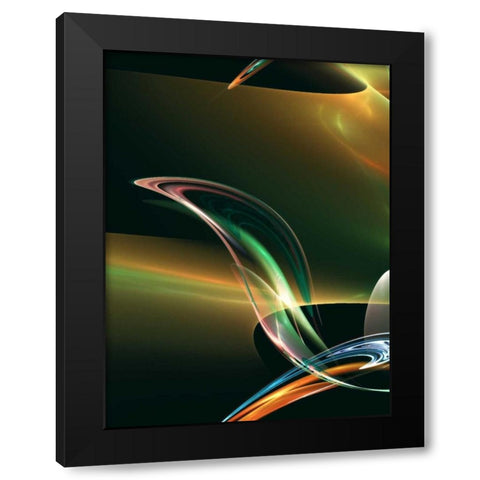 Loop the Loop II Black Modern Wood Framed Art Print with Double Matting by Hausenflock, Alan