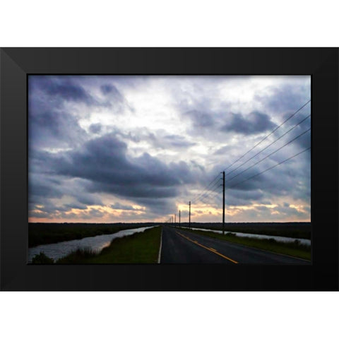 Lonely Road I Black Modern Wood Framed Art Print by Hausenflock, Alan