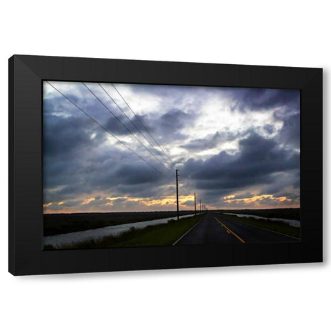 Lonely Road II Black Modern Wood Framed Art Print with Double Matting by Hausenflock, Alan