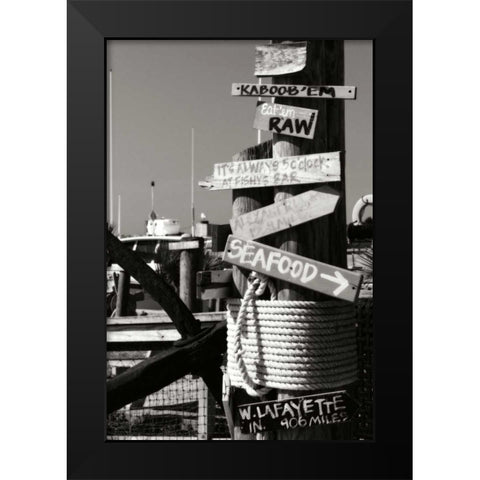 Which Way I - BW Black Modern Wood Framed Art Print by Hausenflock, Alan