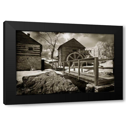 The Old Mill Black Modern Wood Framed Art Print by Hausenflock, Alan